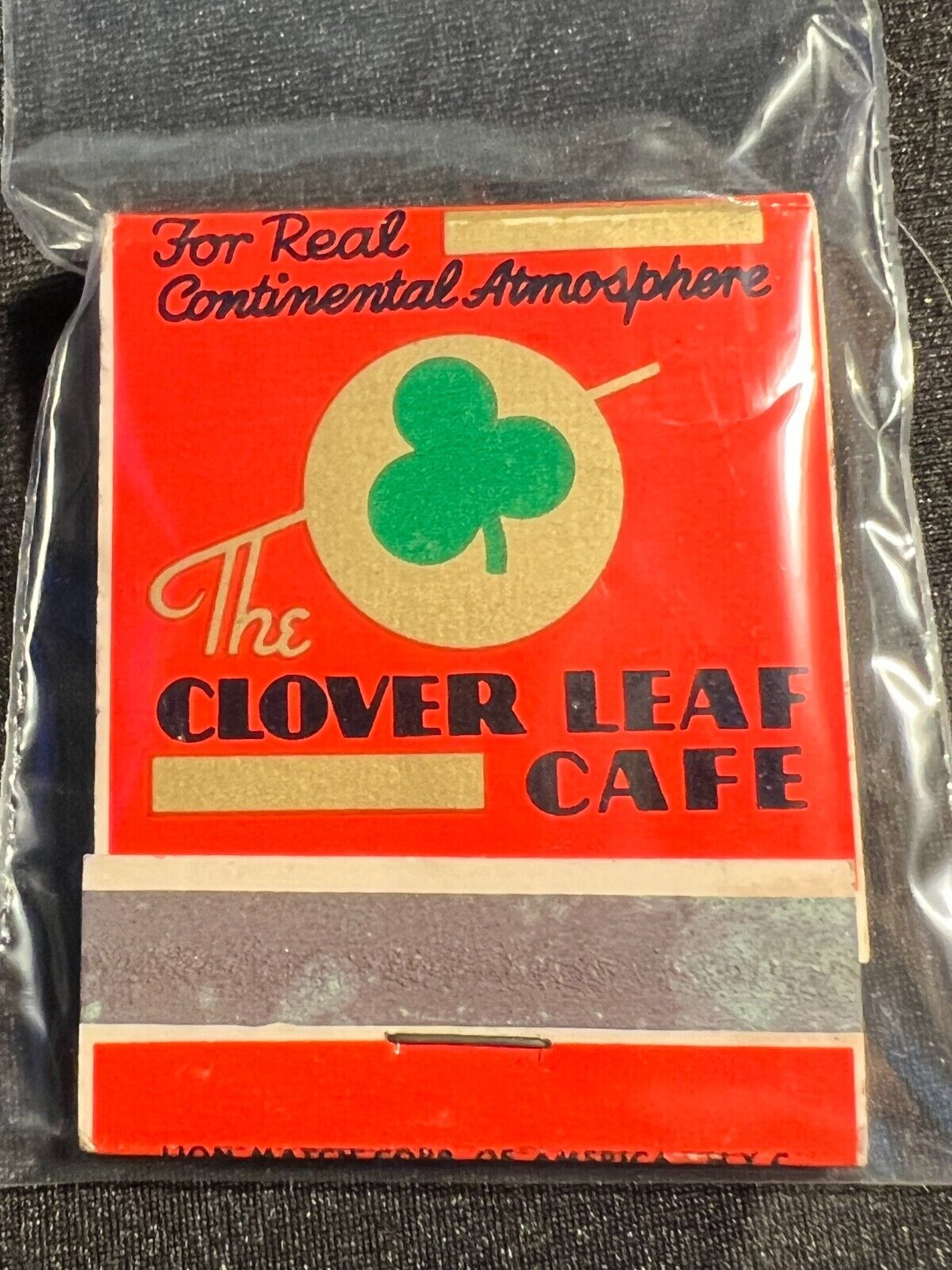VINTAGE MATCHBOOK - THE CLOVER LEAF CAFE - NEW YORK, NY - UNSTRUCK BEAUTY