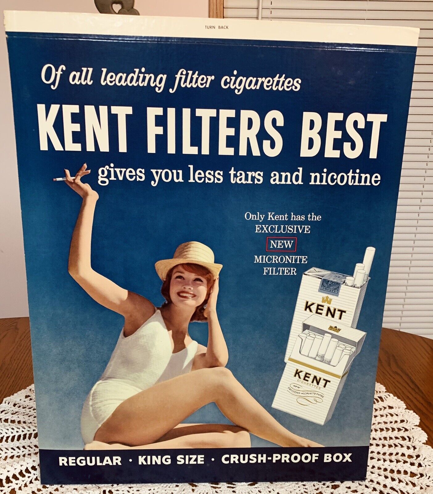 Kent cigarette Litho easel back