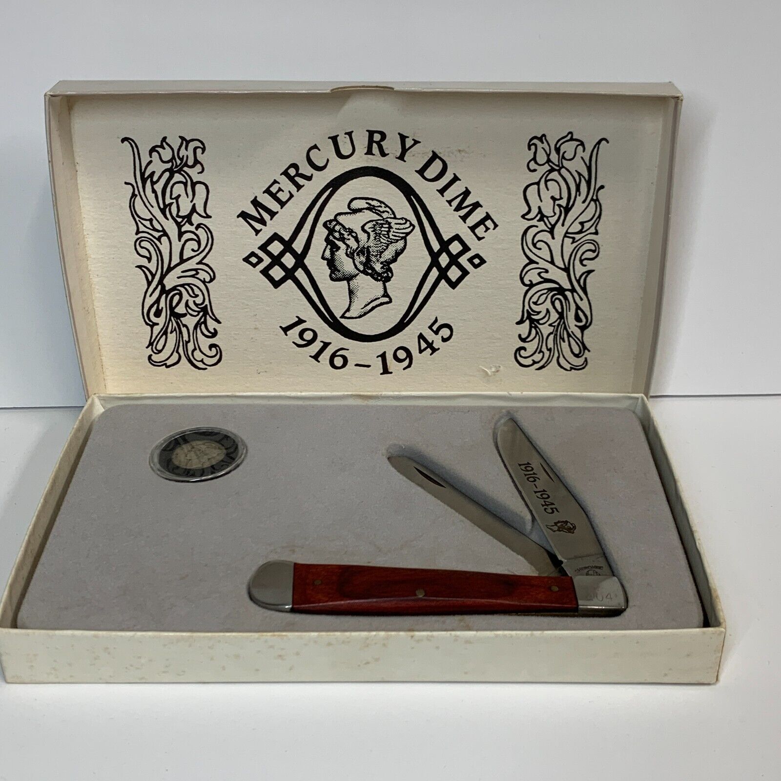 1916-1945 CHEROKEE 404 Mercury Dime Knife Set (B3)