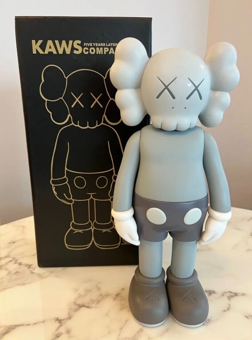 Kaws Figure 37cm Grey: Collectible Art Toy Home Deco