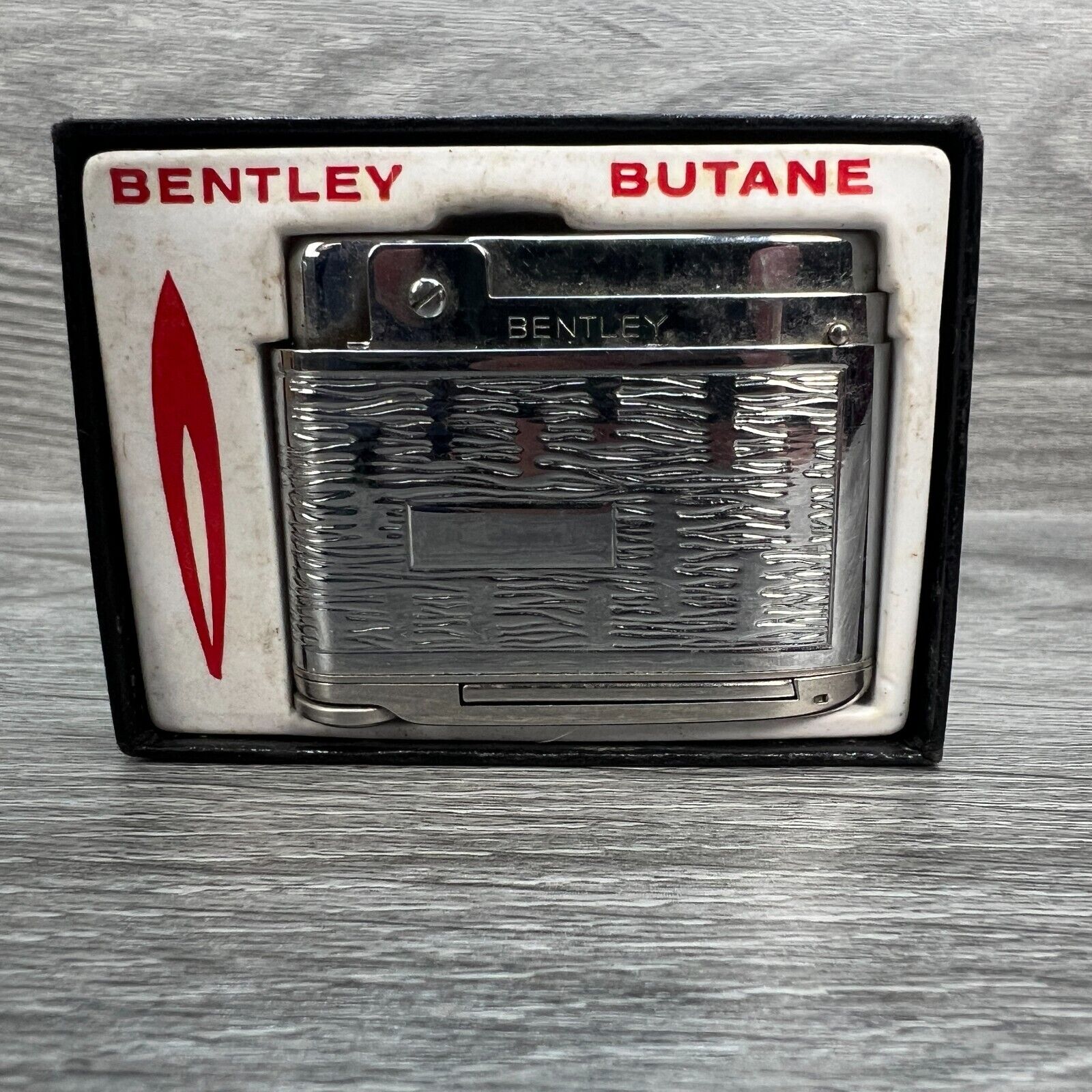 Vintage Bentley Butane Lighter Pipe Service Implements w/ Paperwork No Spark