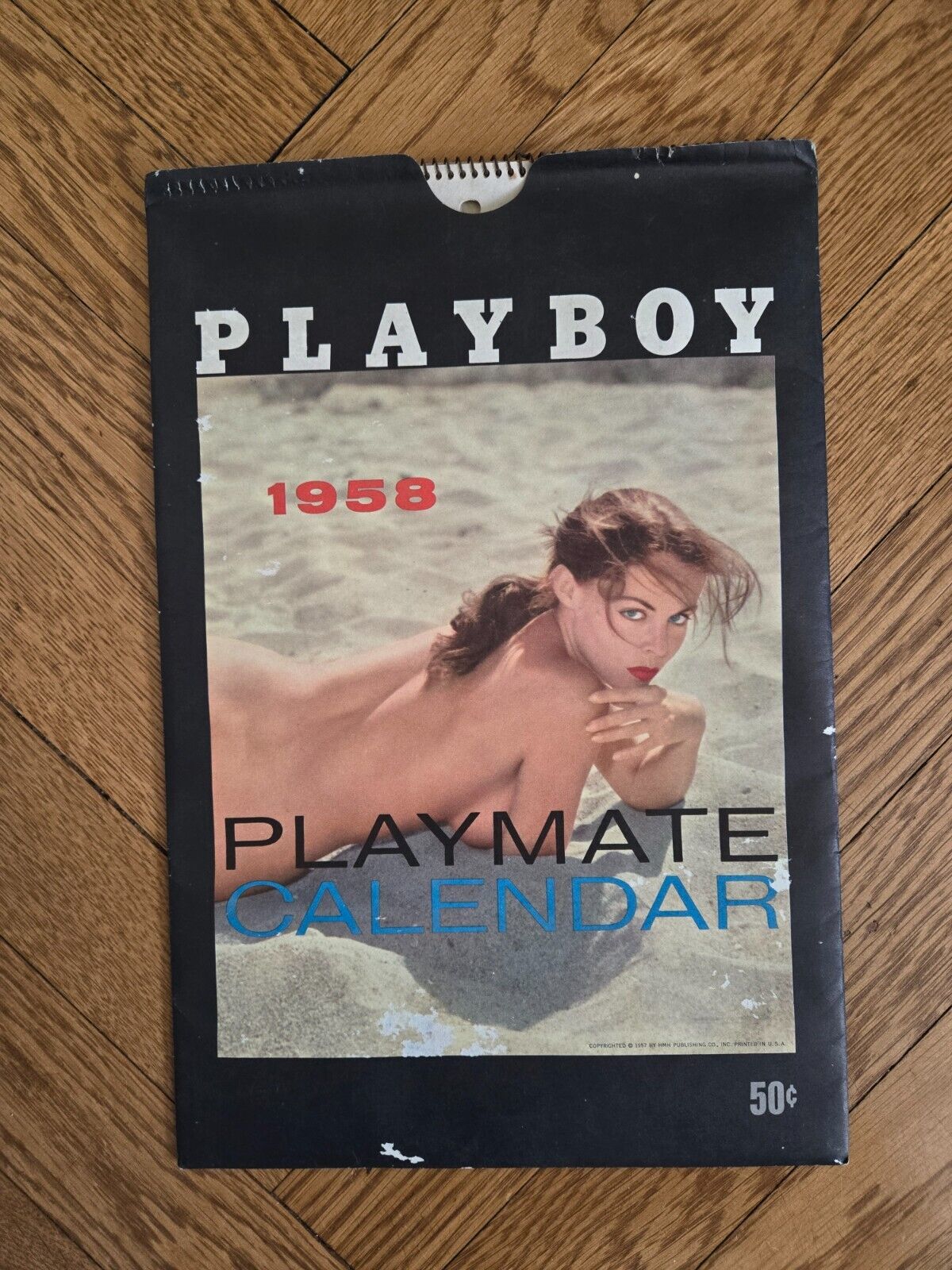 Vintage 1958 Playboy Playmate Wall Calendar Calendar In Original Sleeve