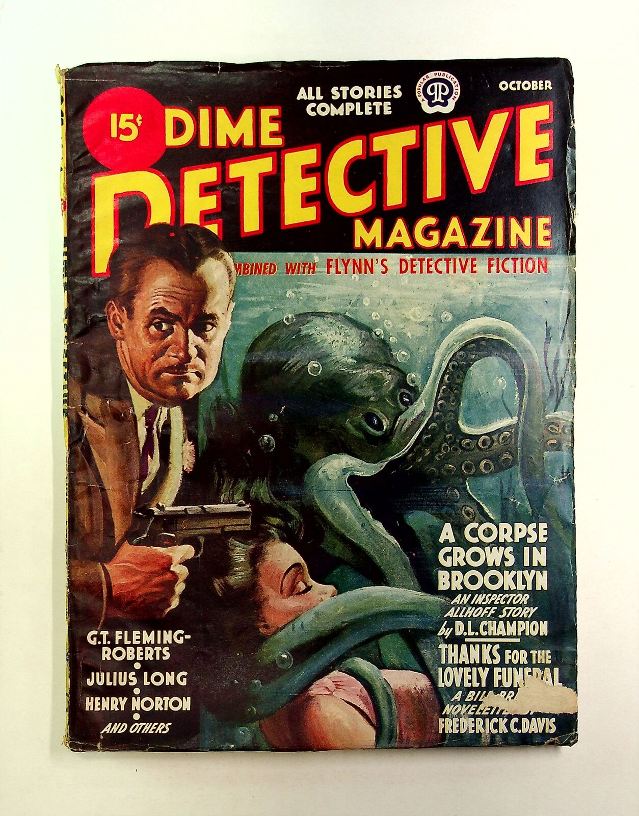 Dime Detective Magazine Pulp Oct 1944 Vol. 46 #3 VG
