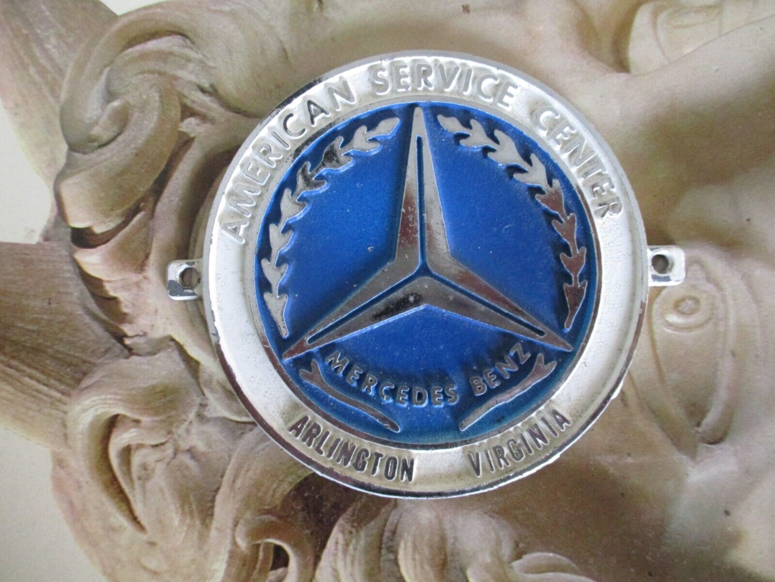 Mercedes Benz vintage American Service Center grill badge medallion 3 in