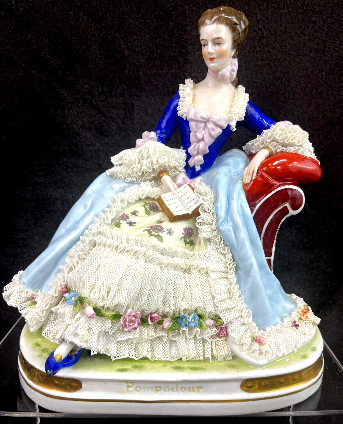 German Scheibe Alsbach Porcelain Lady Figurine \