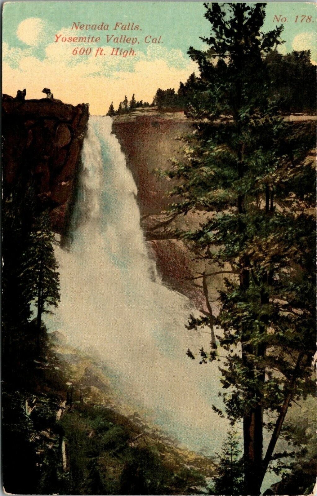Yosemite National Park California CA Nevada Falls Postcard