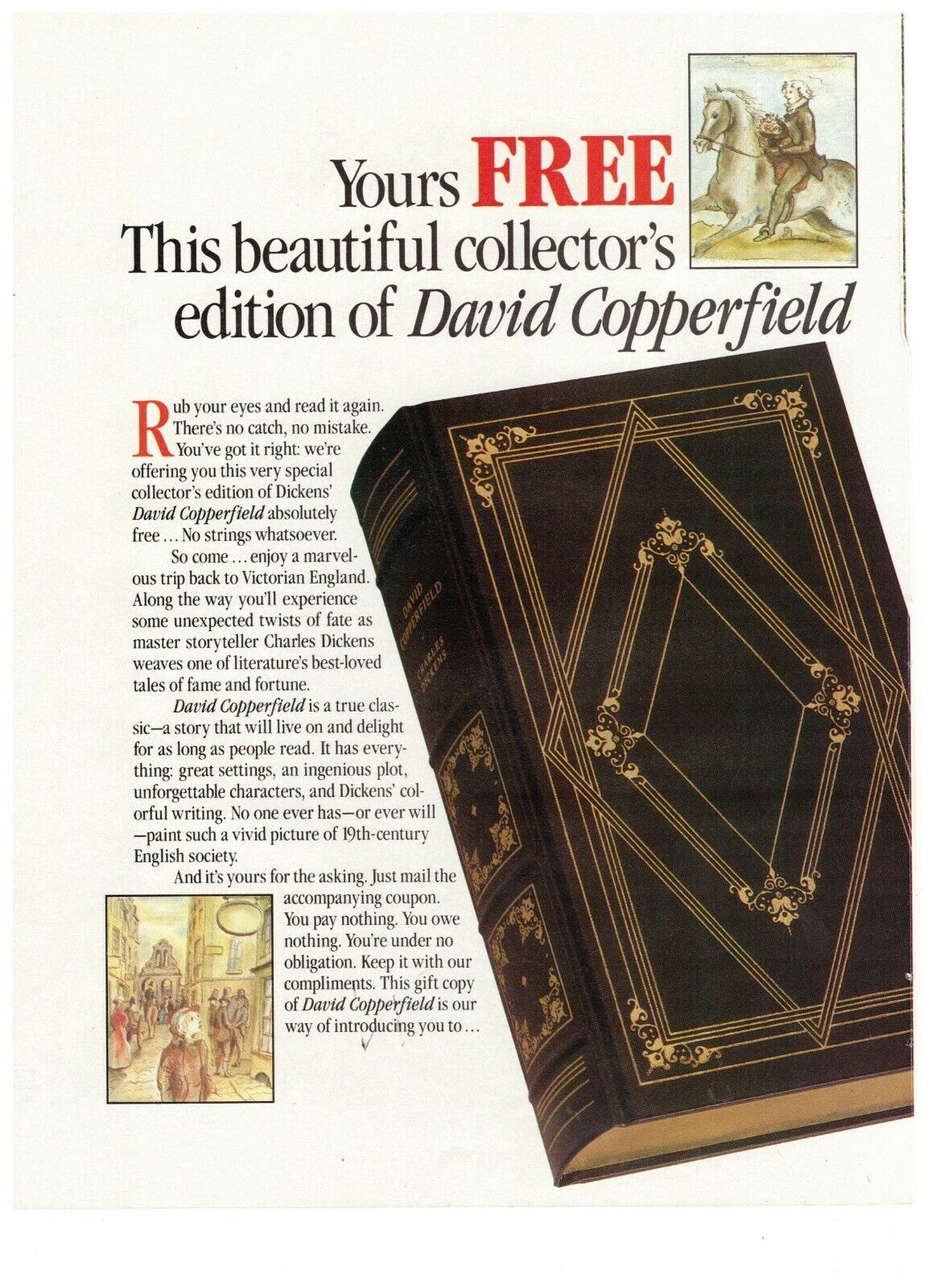 Franklin Library David Copperfield Collector Edition Vintage 1984 Print Ad