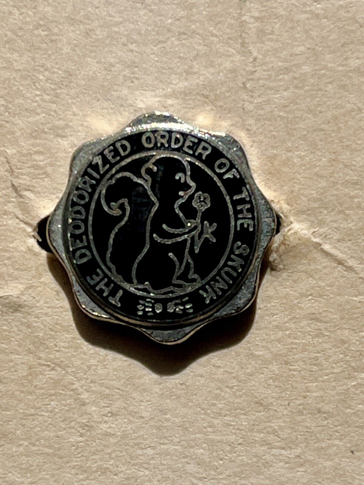 The Deodorized Order of the Skunk Pin NOS - In Original Cellophane Envelope