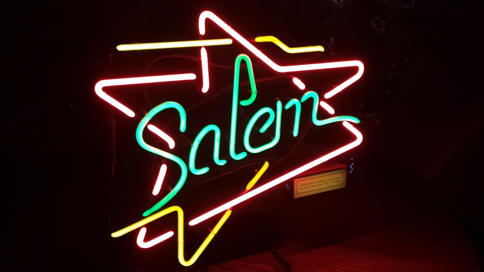 VINTAGE Salem Cigarette Neon Bar Light • Tested & Works Great ONE OWNER