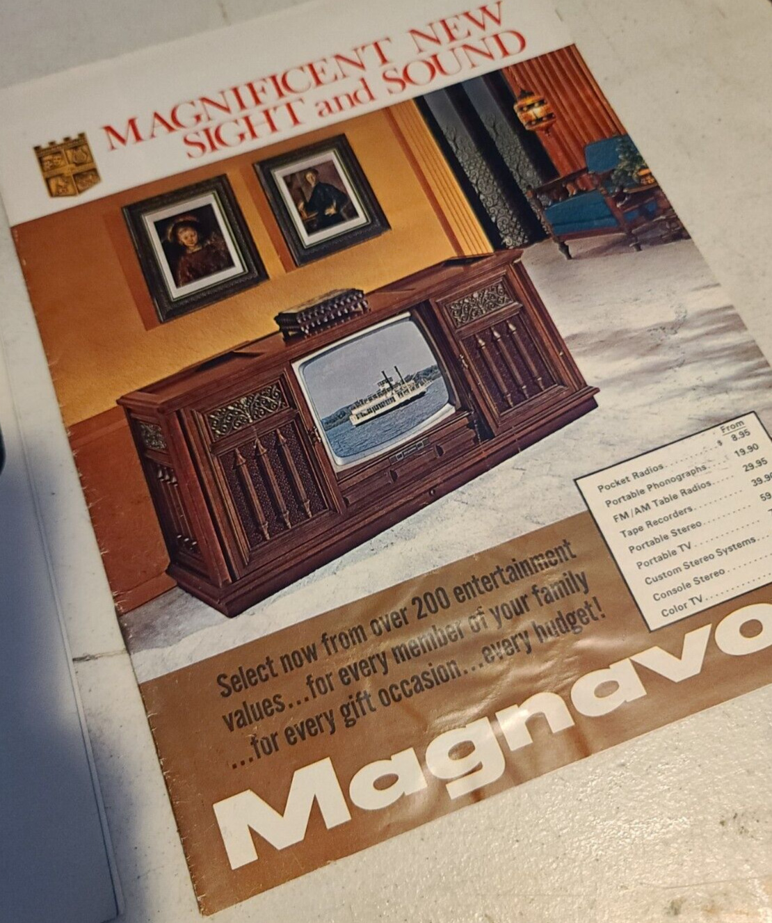 1966 Magnavox Color Stereo Theatre TV Advertisement Lot Of 2