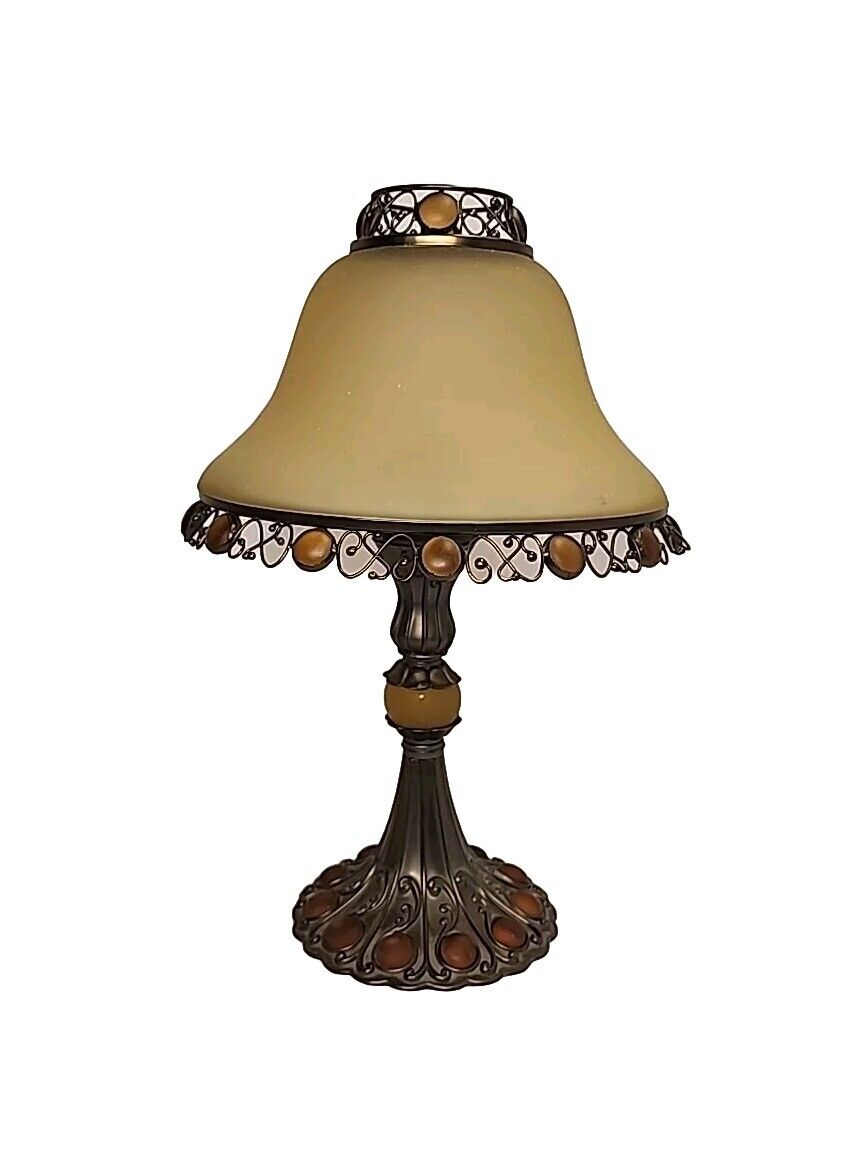 Vintage PartyLite Paris Bronze Tealight Lamp Candle Holder Retro Collection