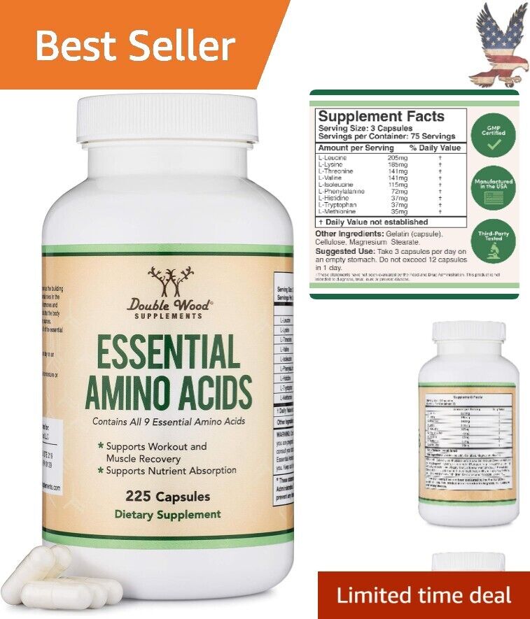 Premium Essential Amino Capsules for Muscle Growth, Energy, and Recovery