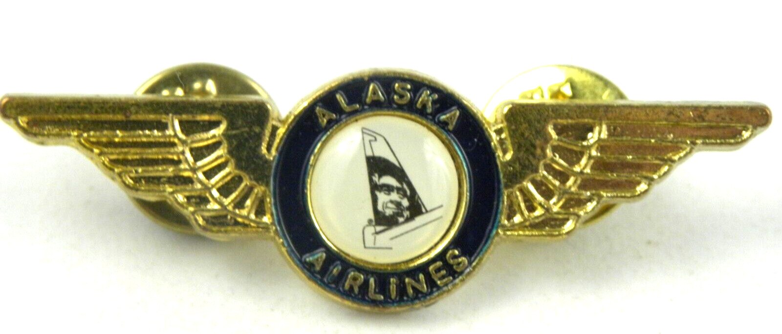 Vintage Alaska Airlines Wings Pin Plane Airplane Business Aviation