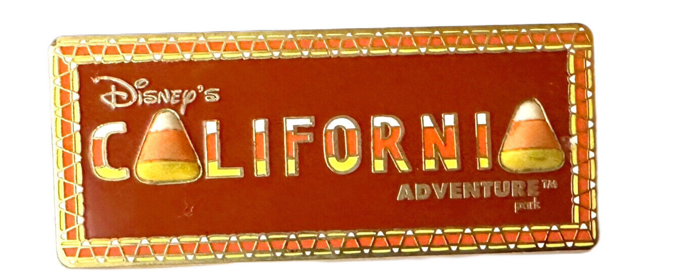 HTF Disney Pin DLR DCA Disney's California Adventure Sign - Candy Corn