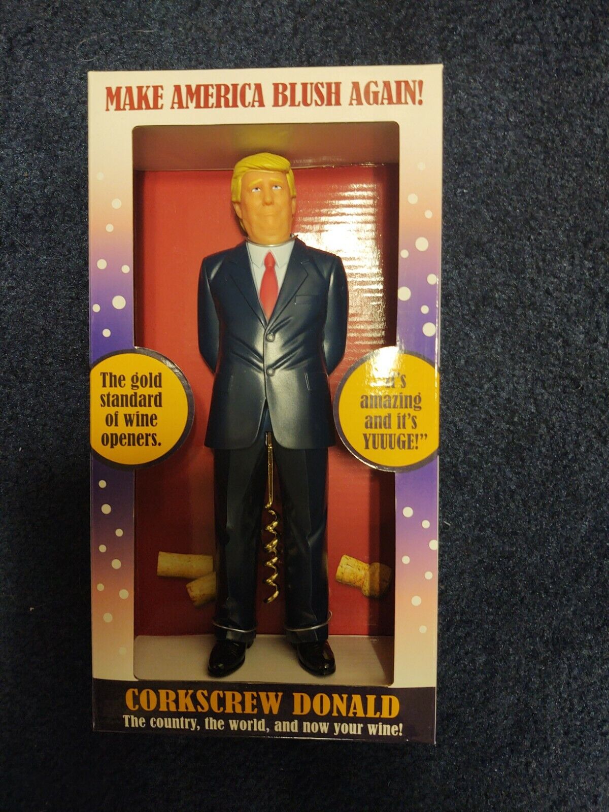 Donald Trump Corkscrew Novelty Wine Bottle Opener 9 1/2 \