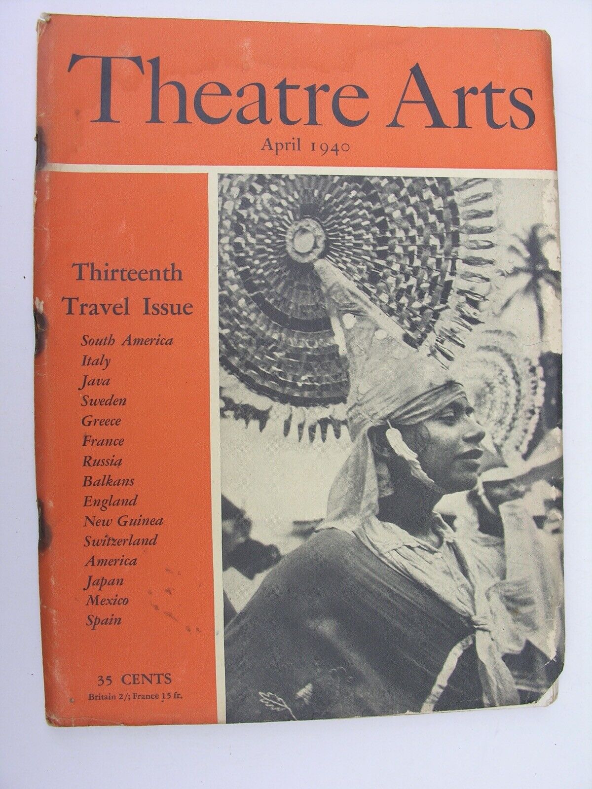 THEATRE ARTS MONTHLY April 1940 Ollantay Kukeri Wau PNG Voladores Travel Issue