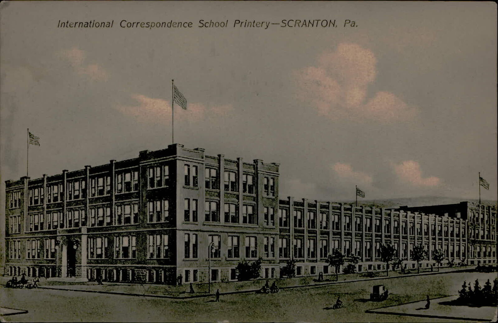 Postcard: International Correspondence School Printery-SCRANTON, Pa. P
