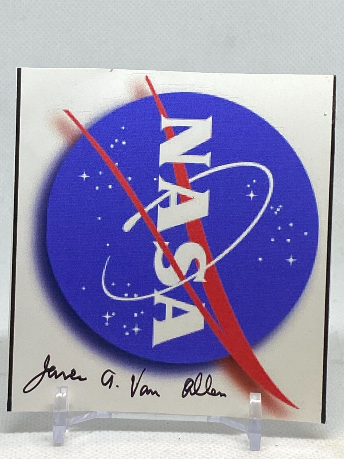 James Van Allen signed  NASA photograph known for Van Allen Radiation Belts 3x3