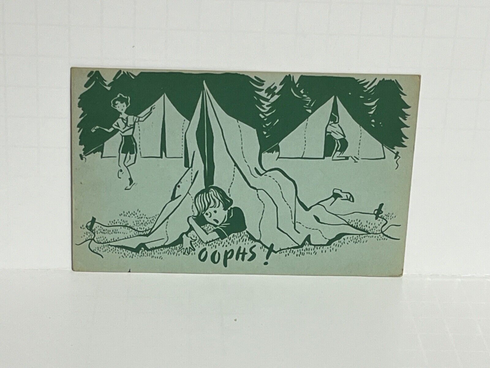 Postcard Girl Scout Camp c1963 A64