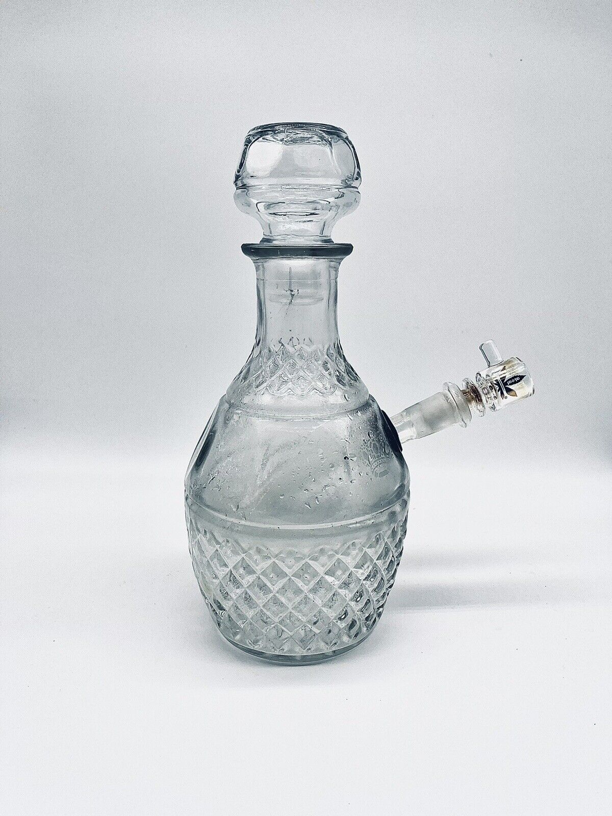 Vintage Upcycled Crystal Vintage Glass Decanter Bong