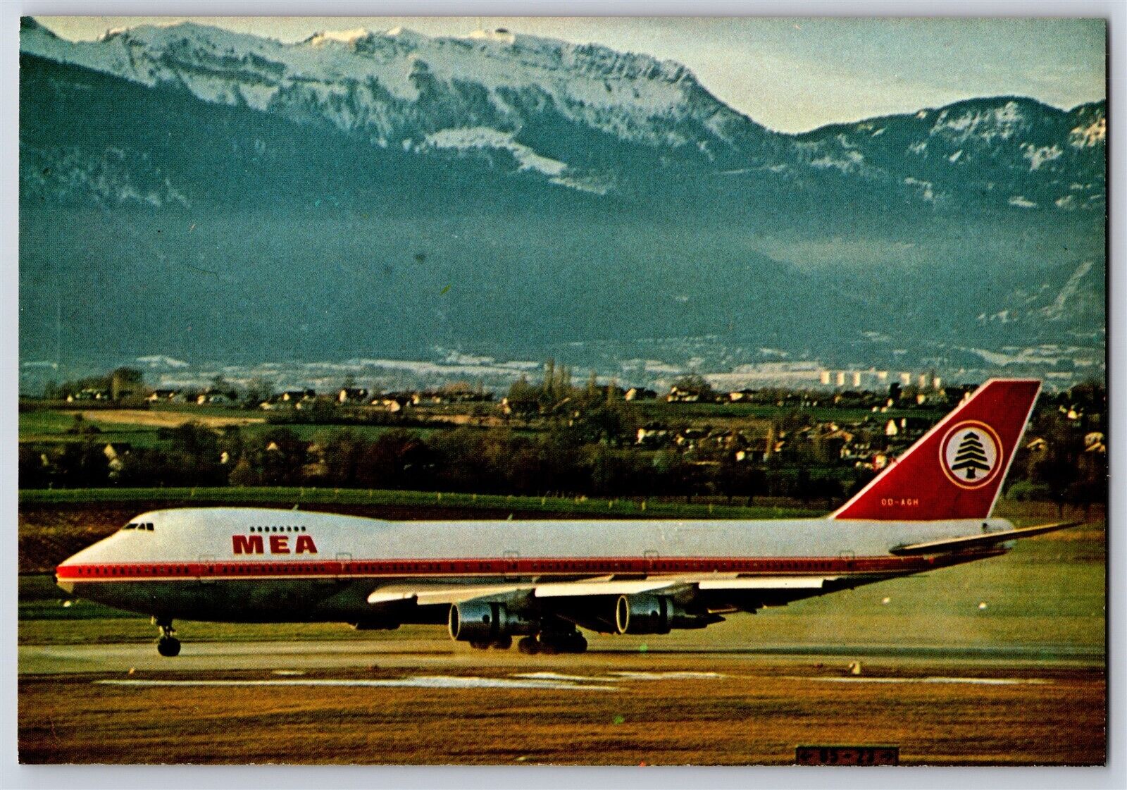 Airplane Postcard MEA Middle East Airlines Boeing 747-200B BN20
