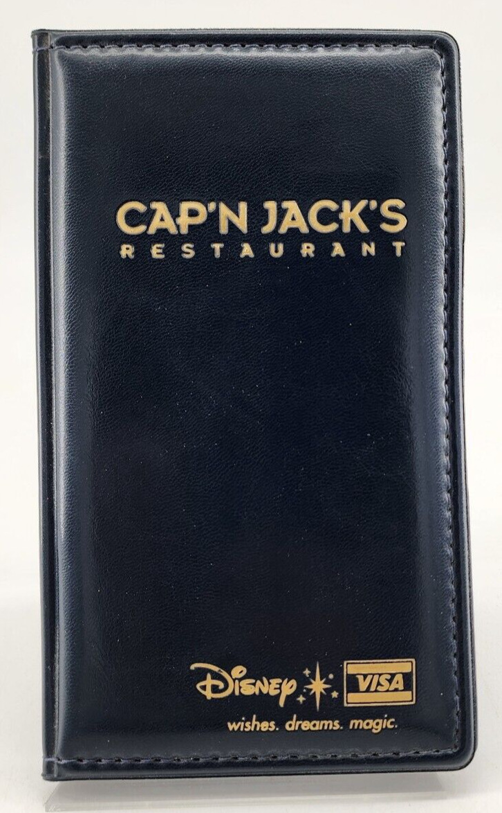 RARE Cap'n Jack's Restaurant Walt Disney World Receipt Credit Card Check Holder