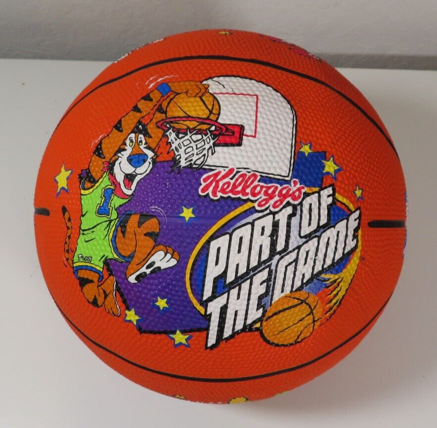VTG 1998 Kellogg’s Cereal Promo Ball Part Of The Game Basketball Tony The Tiger