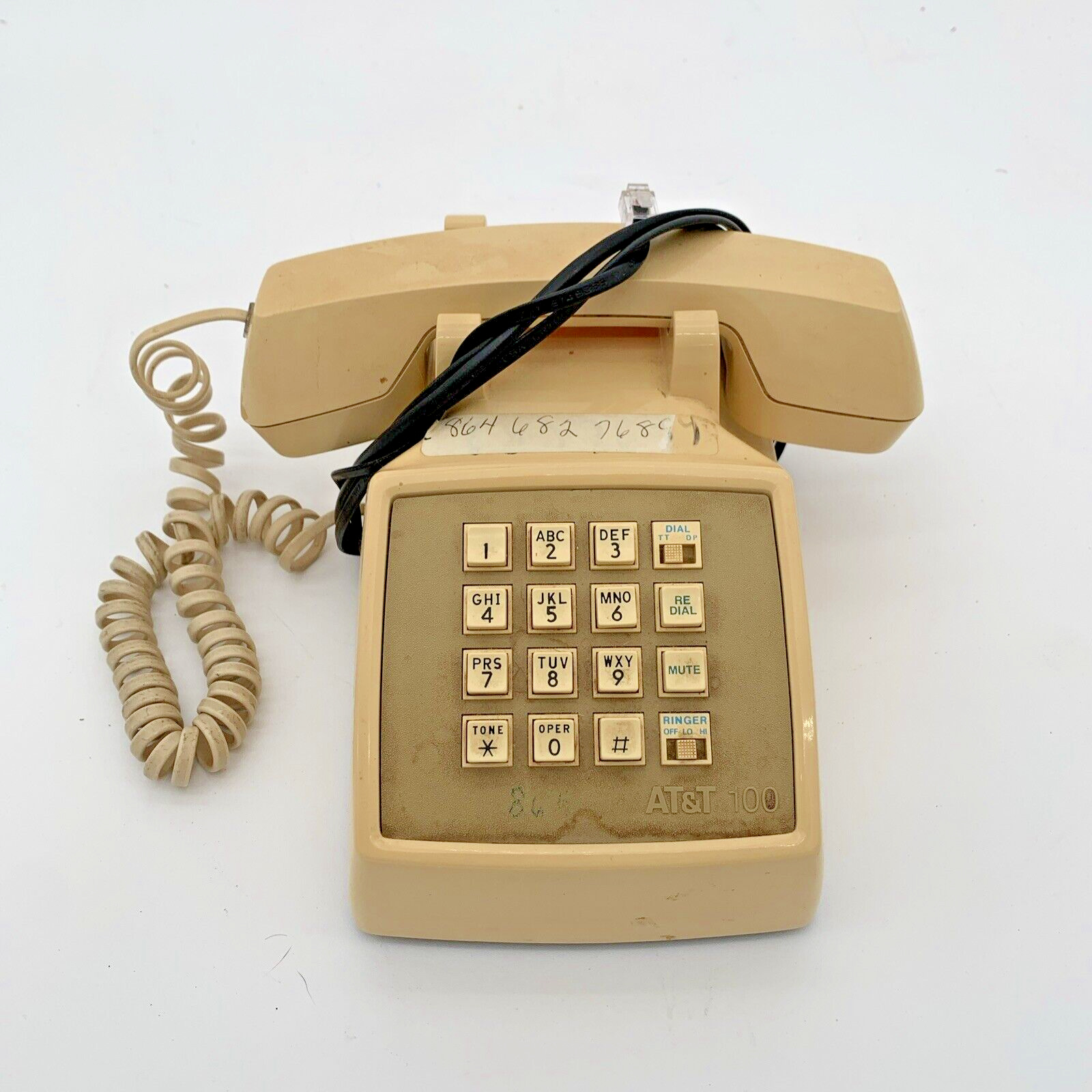 Vintage AT&T Push Button Desk Phone ATT CS2500DMGF Beige