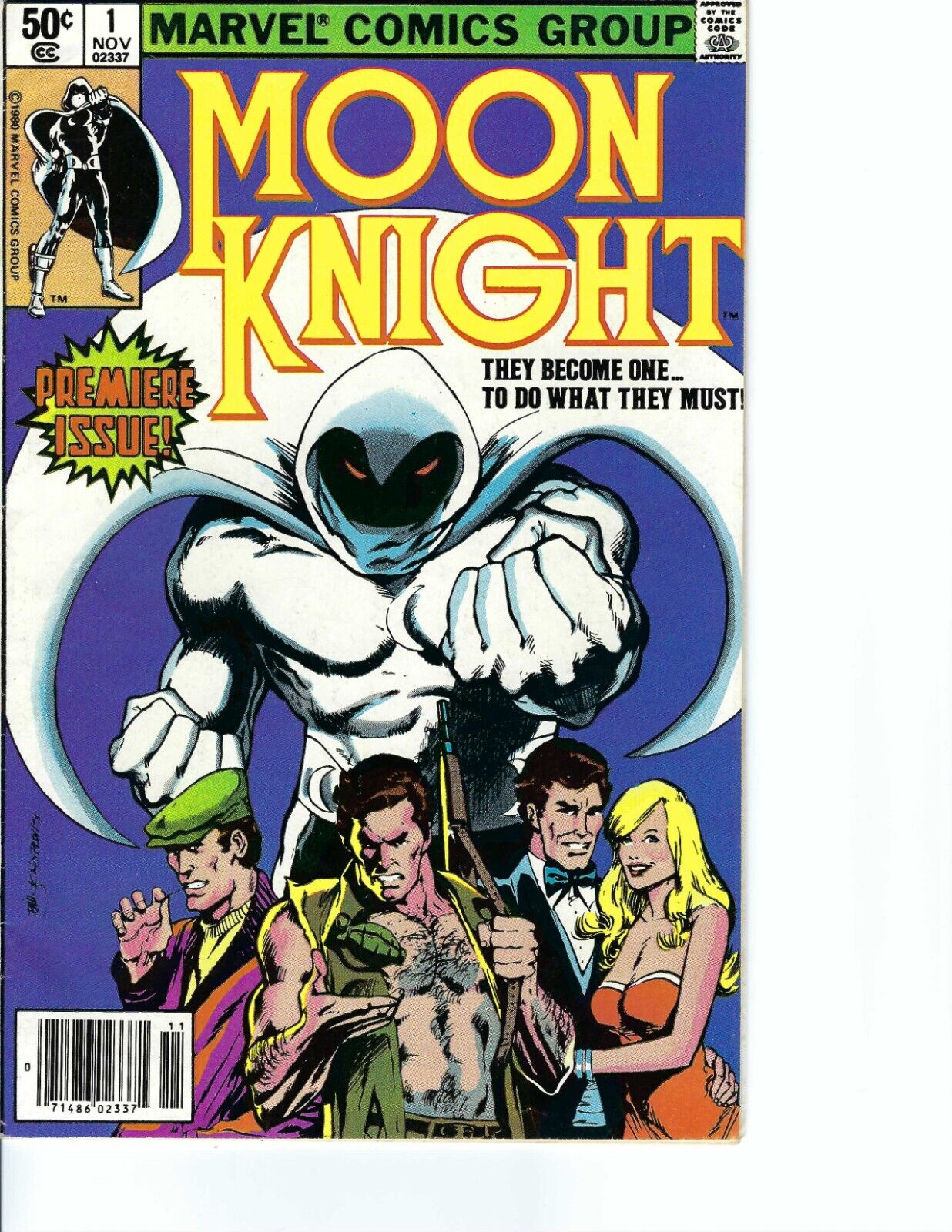 Vintage Moon Knight Comic Volume 1 Issue 1.  Nov 1980 Very Fine Condition