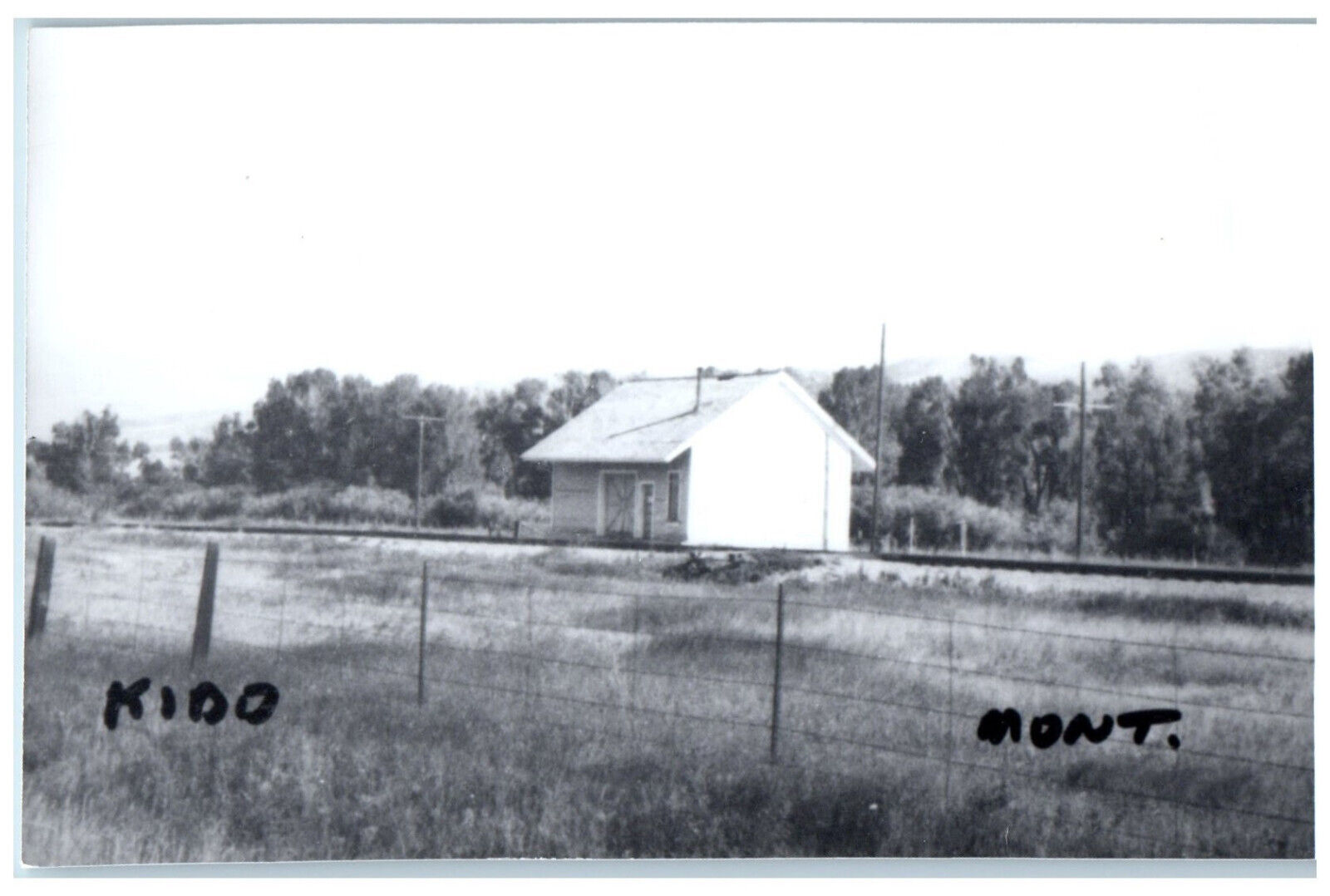 Kidd Montana MT Postcard Kidd Depot Station c1950\'s Unposted RPPC Photo