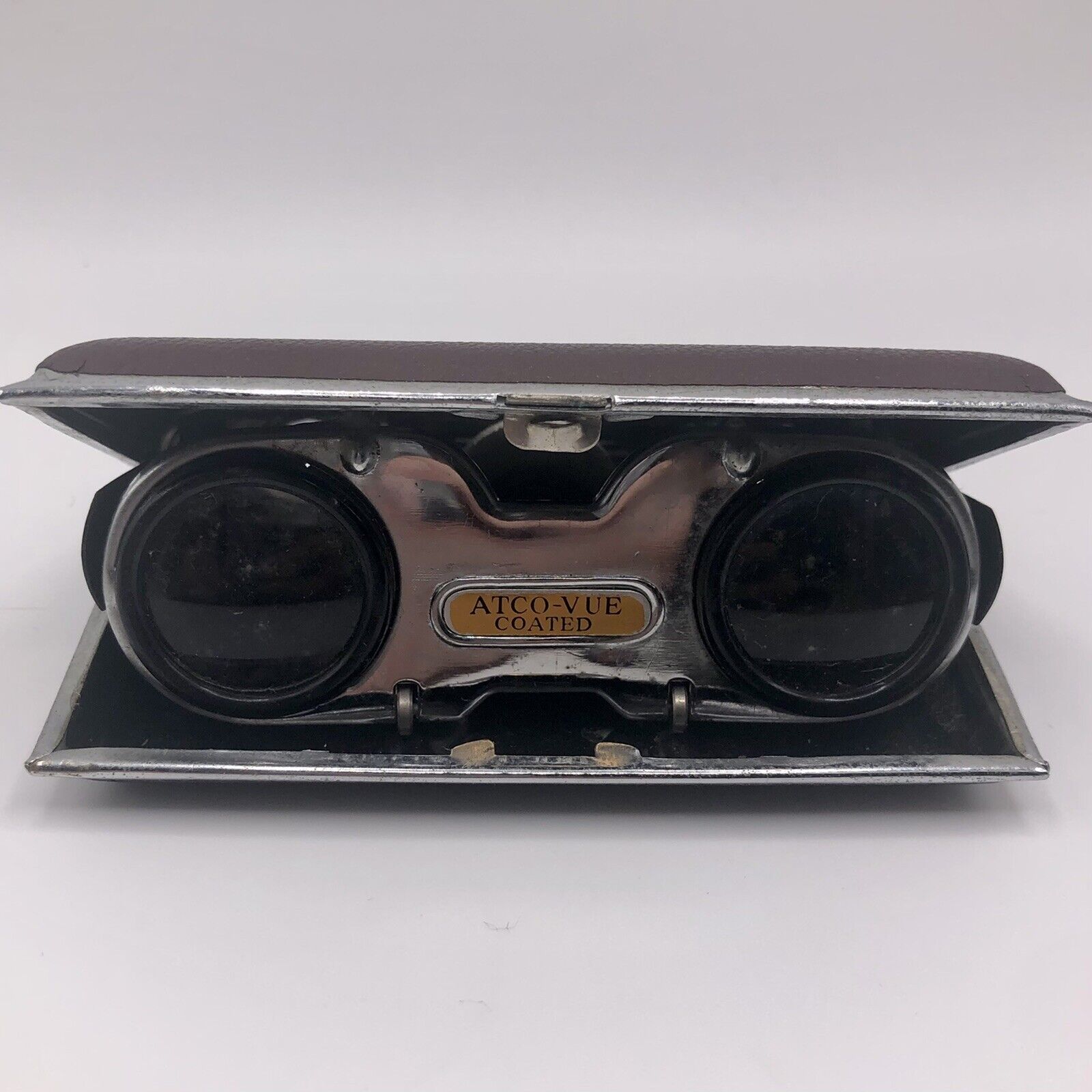 Vintage ATCO-VUE Binoculars Opera Glasses With Coated Lenses Pop Open