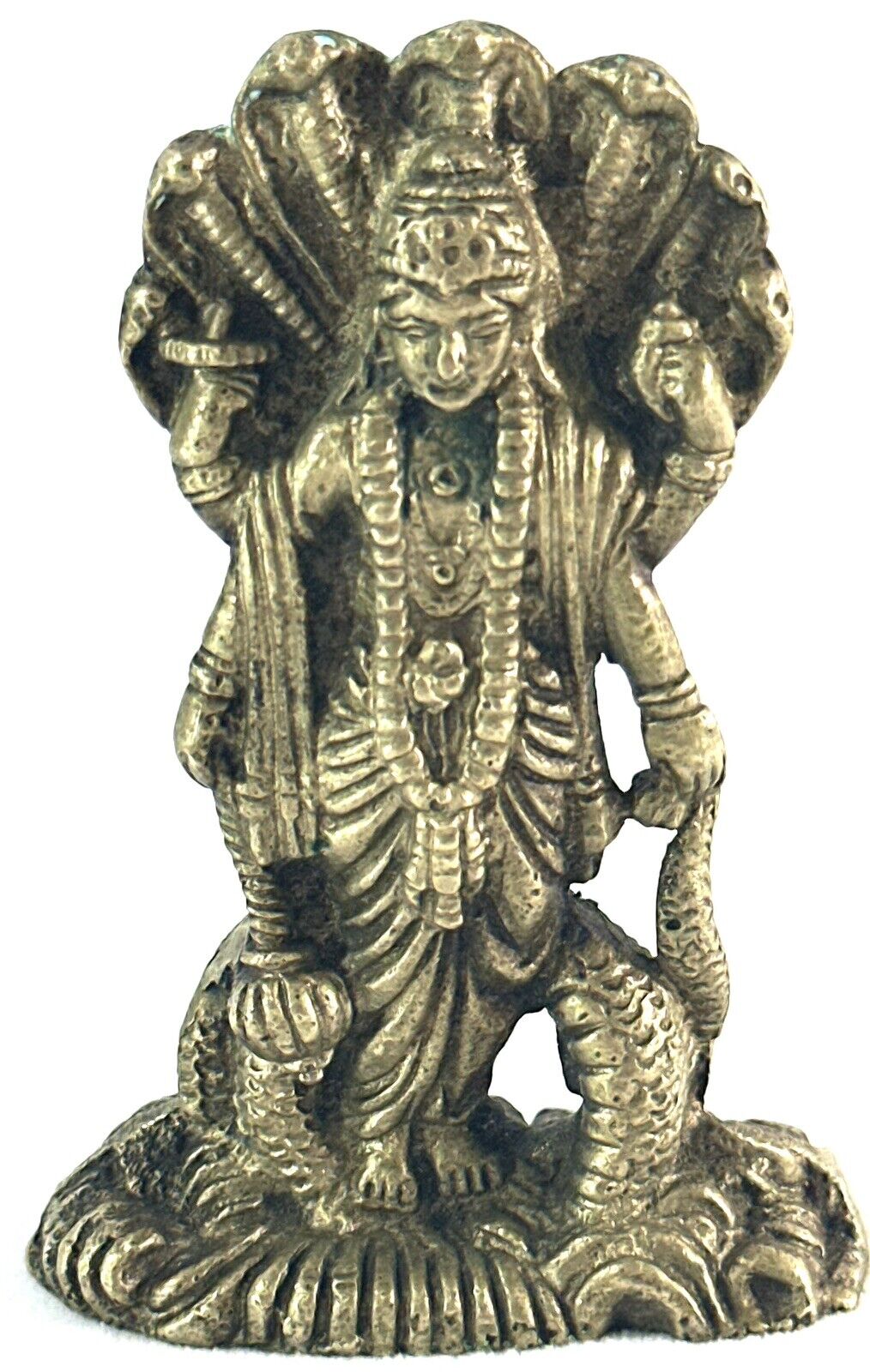 Brass Lord Vishnu Figurine Statue 3