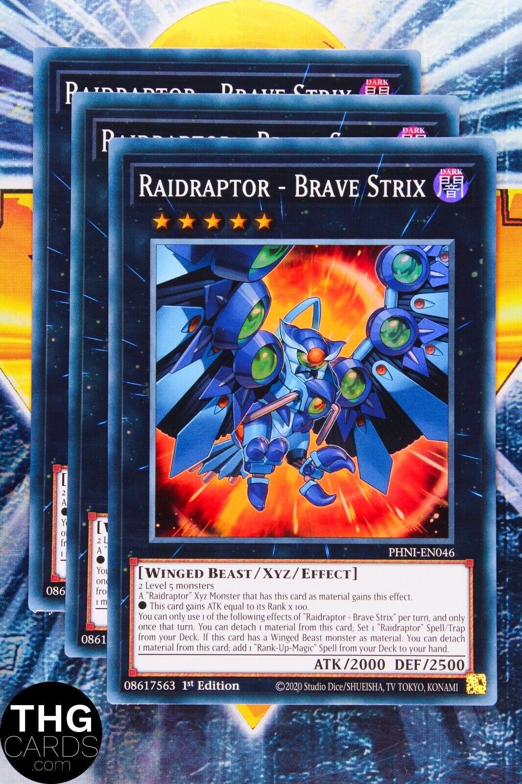 Raidraptor - Brave Strix PHNI-EN046 1st Edition Super Rare Yugioh Playset