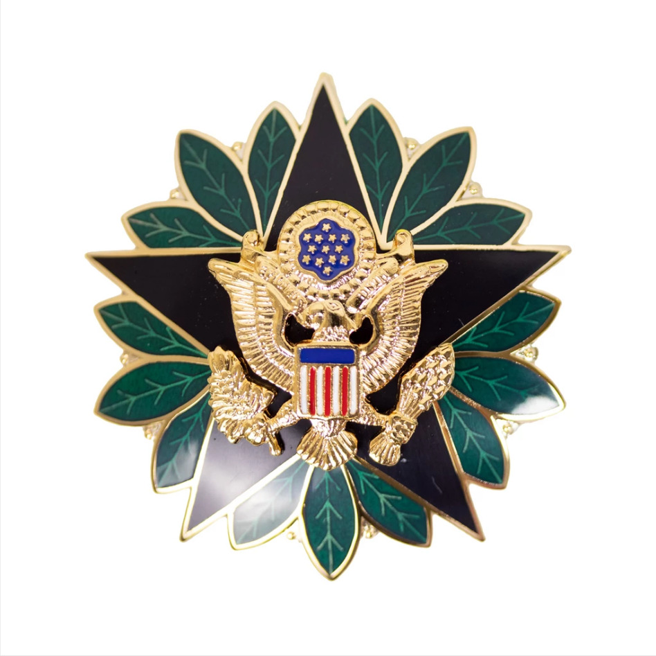 Mini Genuine U.S. ARMY IDENTIFICATION DRESS BADGE: GENERAL STAFF Badge Pin