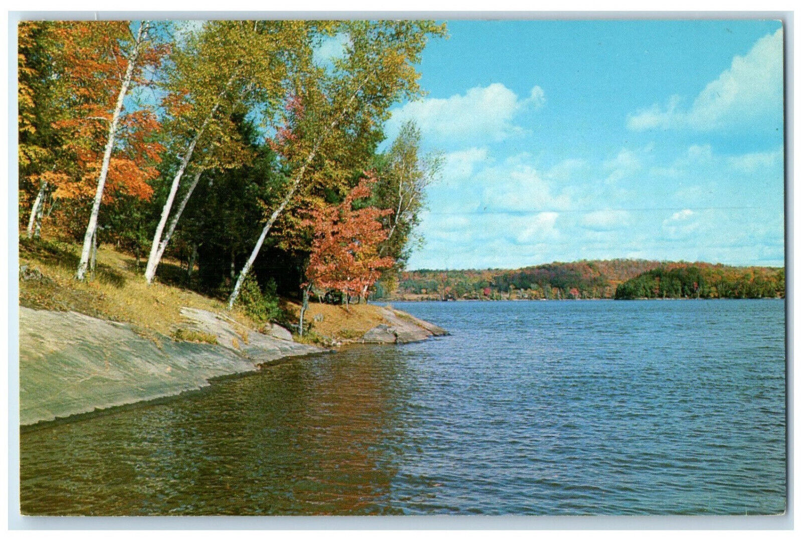c1960's River Scene Lake of the Woods Kenora Canada Vintage Unposted Postcard
