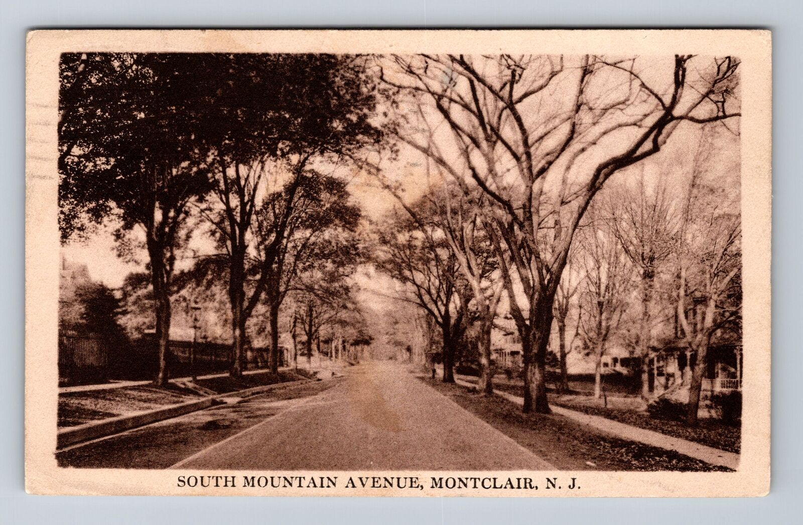 Montclair NJ-New Jersey, South Mountain Avenue Antique Vintage c1923 Postcard