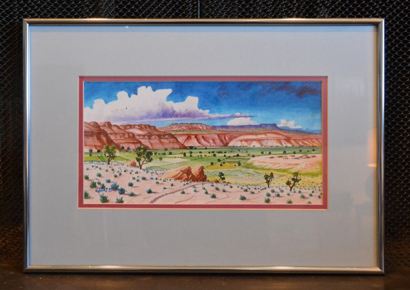 Robert Draper (1938-2000) - Navajo Artist - Landscape Watercolor Painting - Hopi