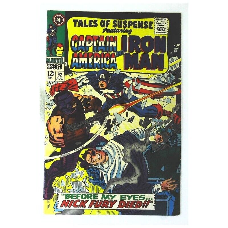 Tales of Suspense (1959 series) #92 in VF minus condition. Marvel comics [v&