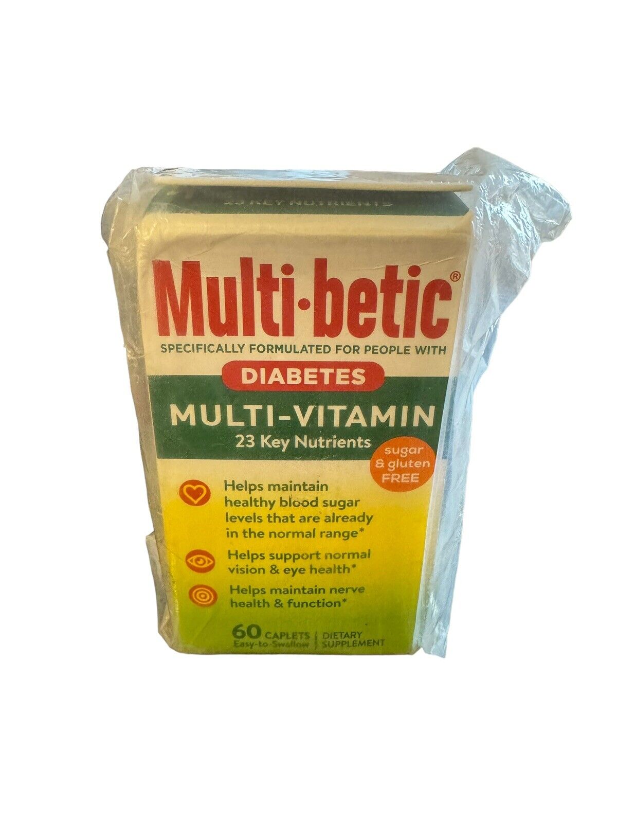Multi-Betic Diabetic Support Multi-Vitamin Supplement 60 Caplets *SEE EXP DATE*