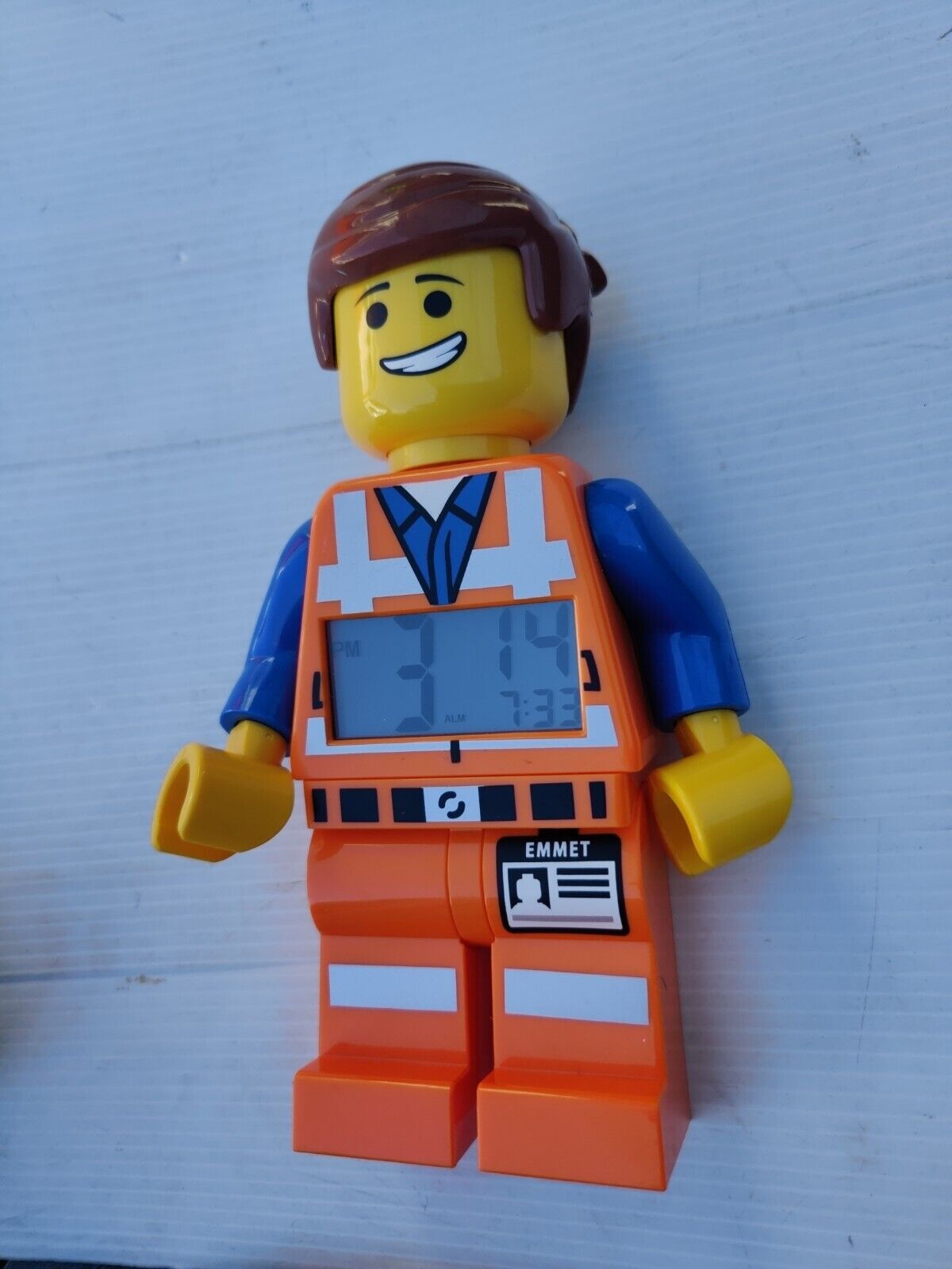 2014 Lego - The Lego Movie - Emmet - Digital Alarm Clock 9” Lights Up