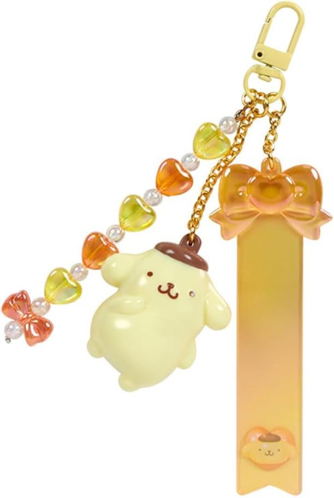 Sanrio Character Pompompurin Custom Keychain (Clear & Plump 3D) Mascot Charm New