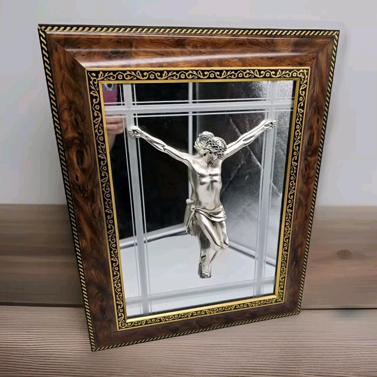 Rare Italian Creazioni Artistiche Large 3D Wall Cross Crucifix Made In Italy Vtg