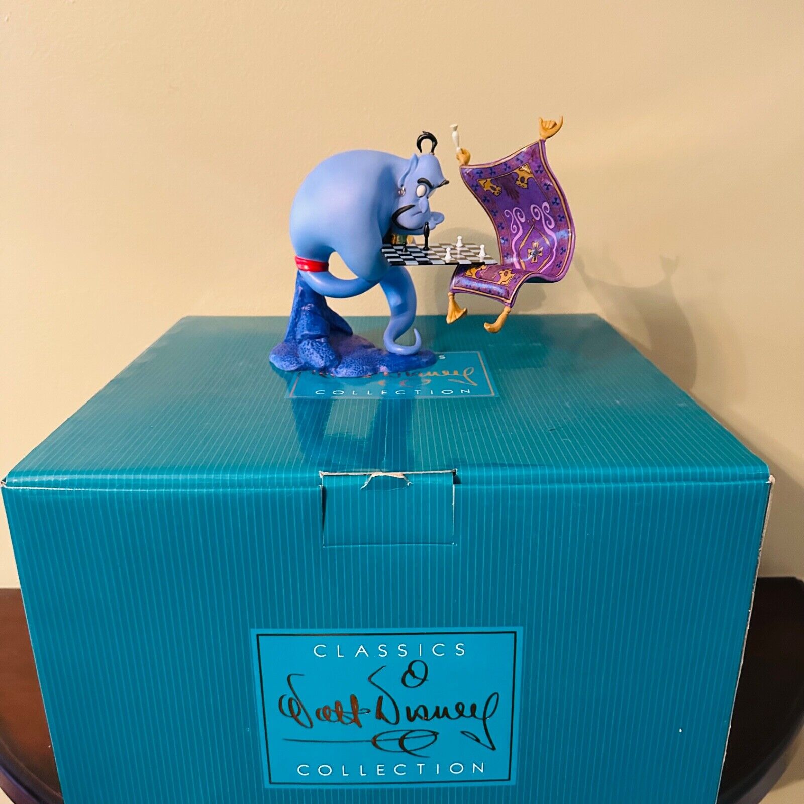WDCC Genie from Aladdin I'm Losing to a Rug New in Open Box with COA