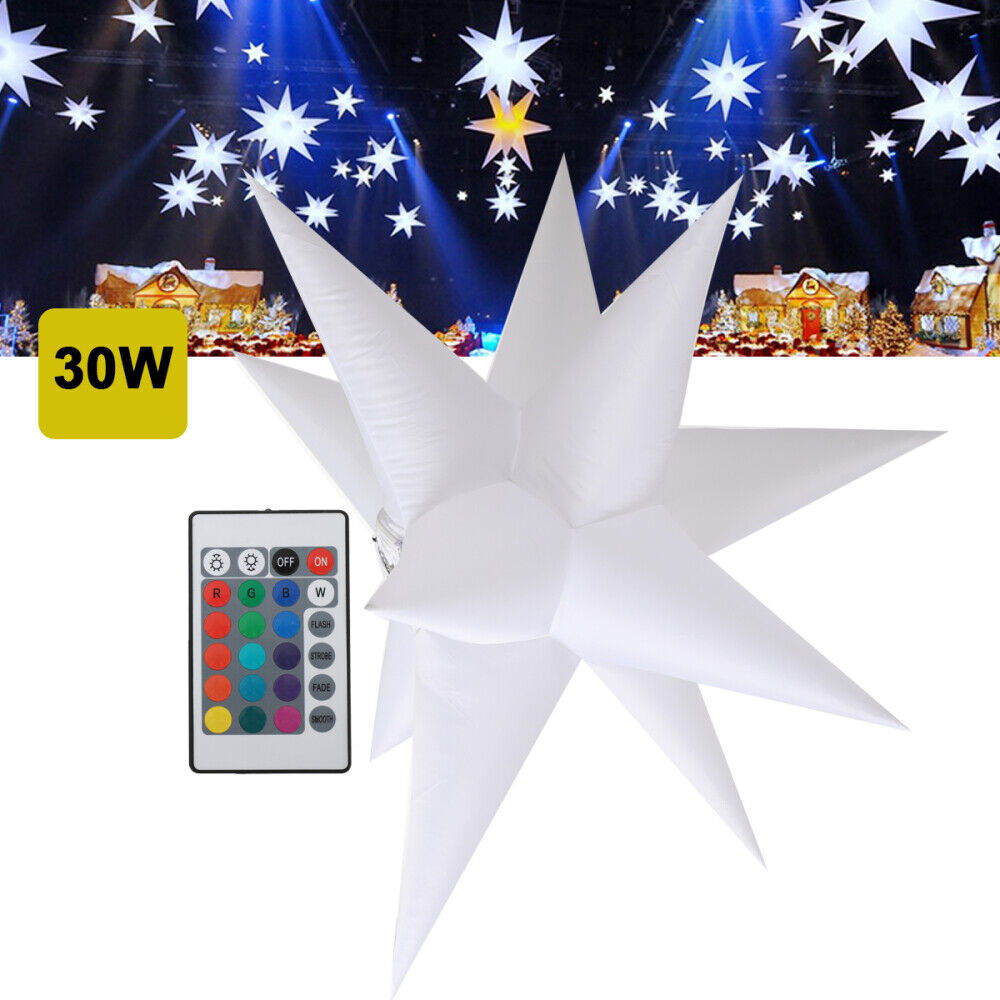 1m Inflatable Party Wedding Decoration Star with 7 colors LED Light and Blower