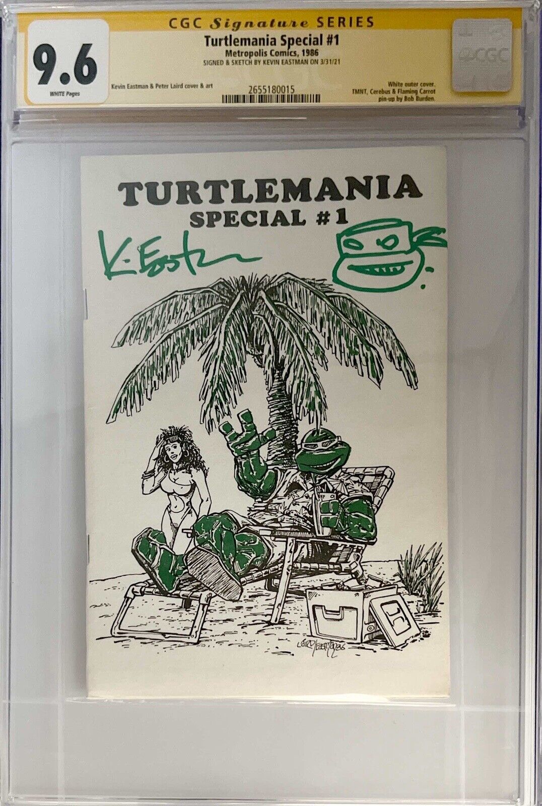 🔥 RARE🔥 Metropolis Comics Turtlemania Special #1, 1986 CGG 9.6