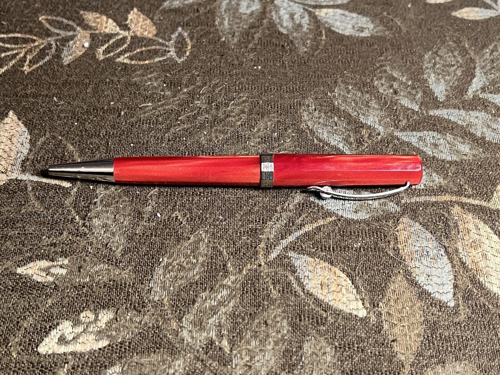 Omas Red Faceted Ballpoint Pen