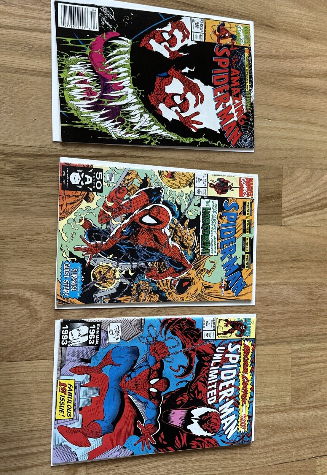 SPIDER-MAN UNLIMITED #1, Spider-man #6, & The Amazing Spider-Man 346 Newsstand