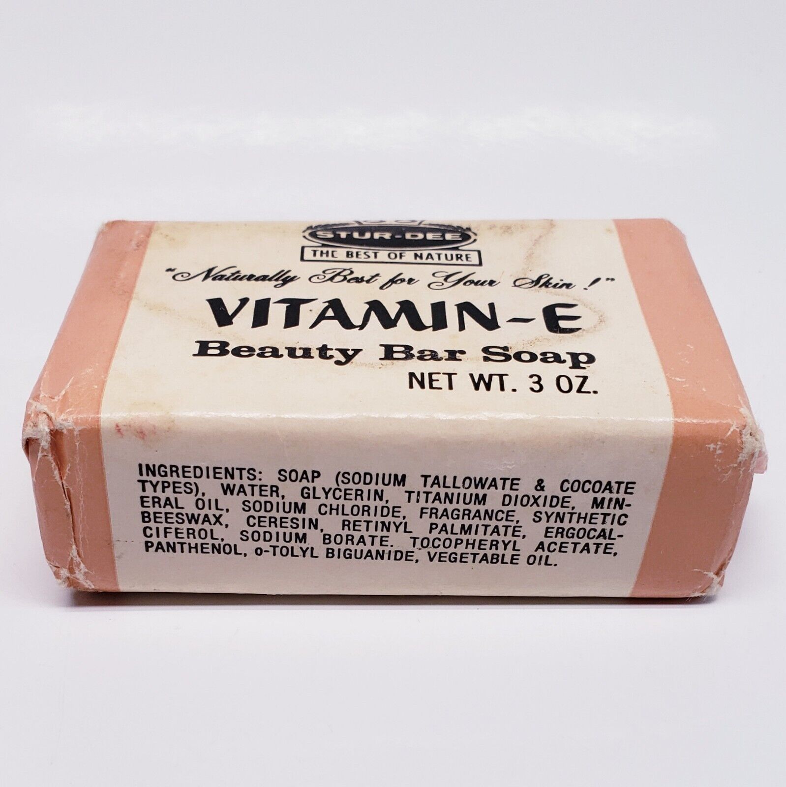 Vintage Vitamin E Soap Stur-Dee Bar Sealed Retro Prop-3oz-w/Vitamin A&D-New Old