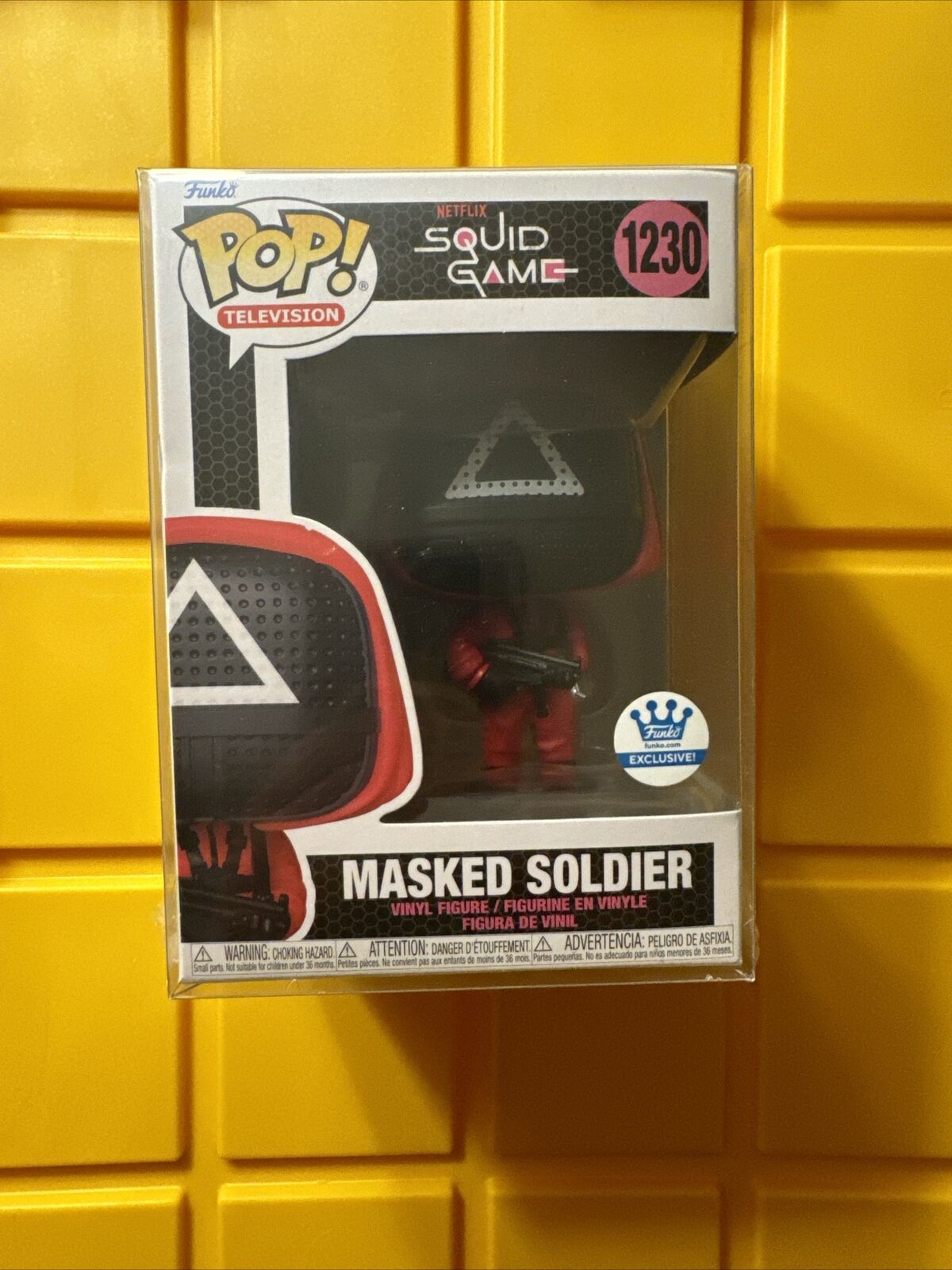 Funko POP Television  Squid Game Masked Soldier #1230 Funko Exclusive+Protector