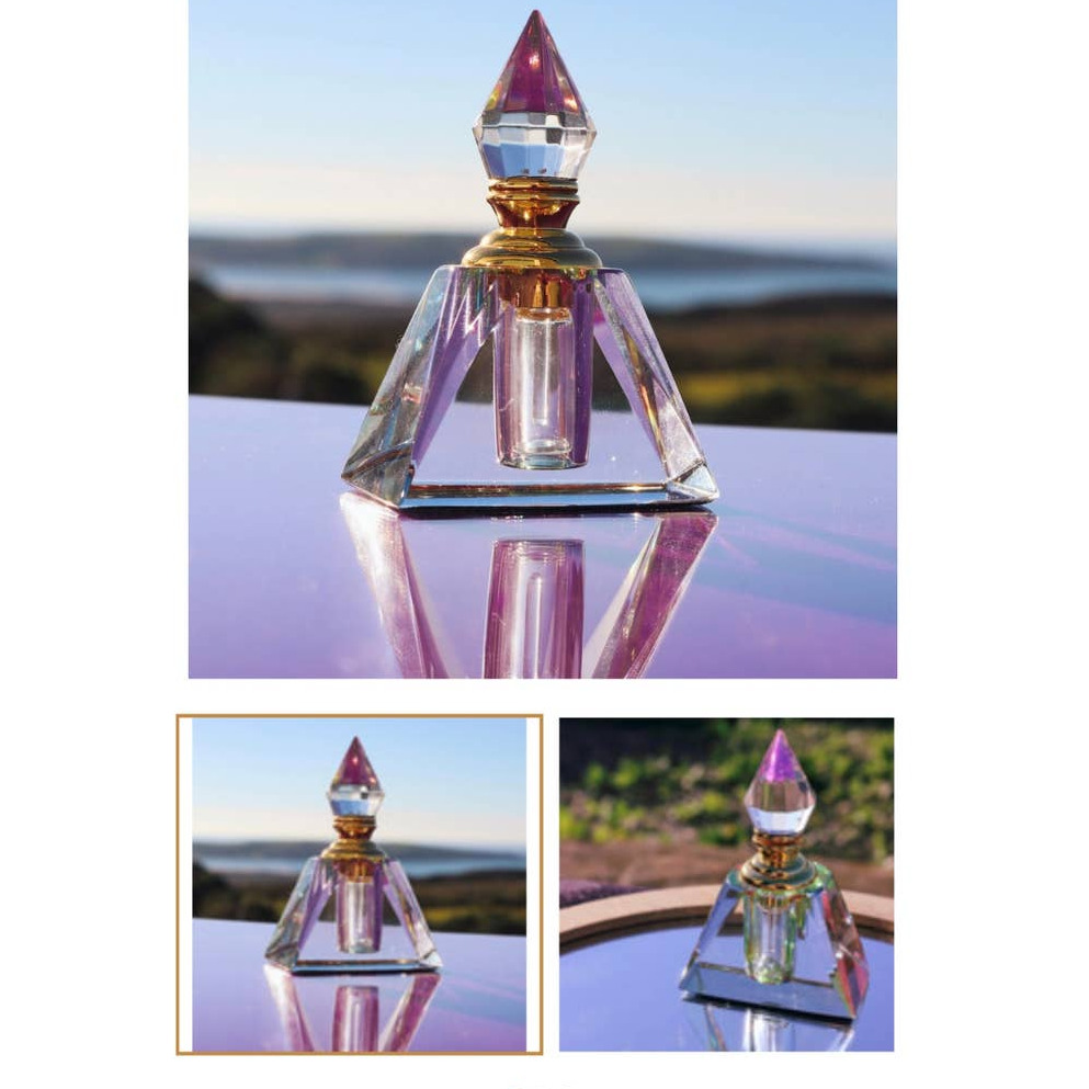 Dora Vintage Crystal  Egyptian Iridescent Refillable Perfume Bottle